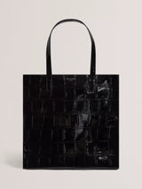 John Lewis Ted Baker Vannda Croc Tote Bag, Black- Buy online at McGrocer