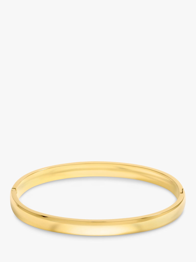 Waterproof Polished Gold-Plated Stainless Steel Bangle