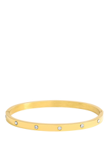 John Lewis Waterproof Polished Crystal Bangle with Gold Plating- Buy online at McGrocer