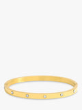 Jon Richard waterproof polished crystal bangle in gold, UK version