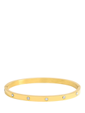 Jon Richard waterproof polished crystal bangle in gold, UK version