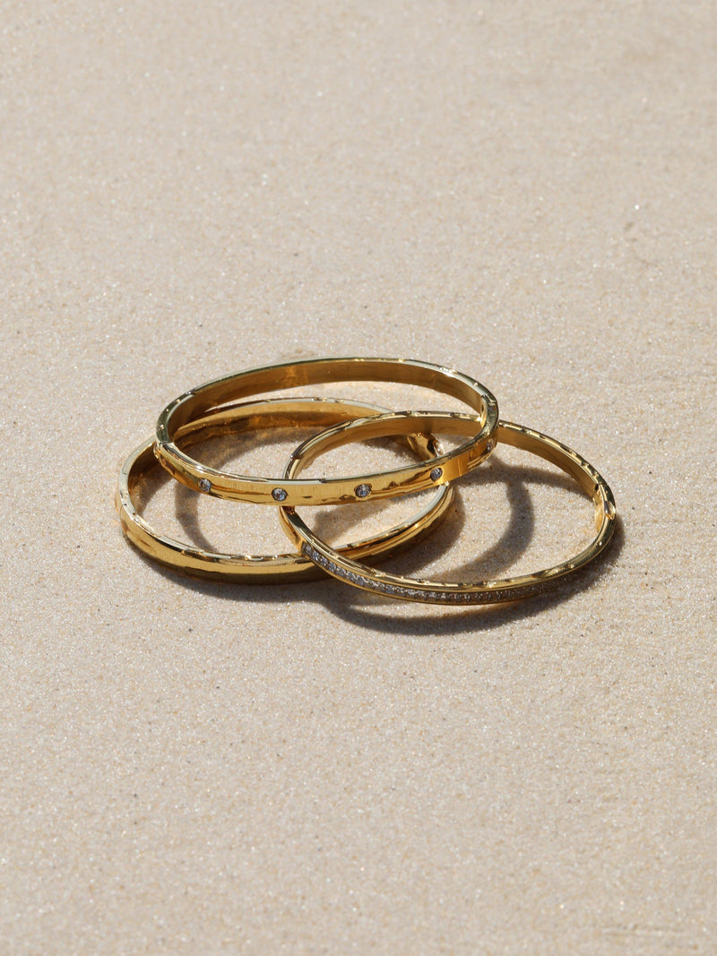 Jon Richard gold crystal bangle with waterproof technology, UK version