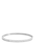 Jon Richard silver crystal row polished waterproof bangle, UK version