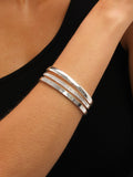 Jon Richard silver crystal row polished waterproof bangle, UK version