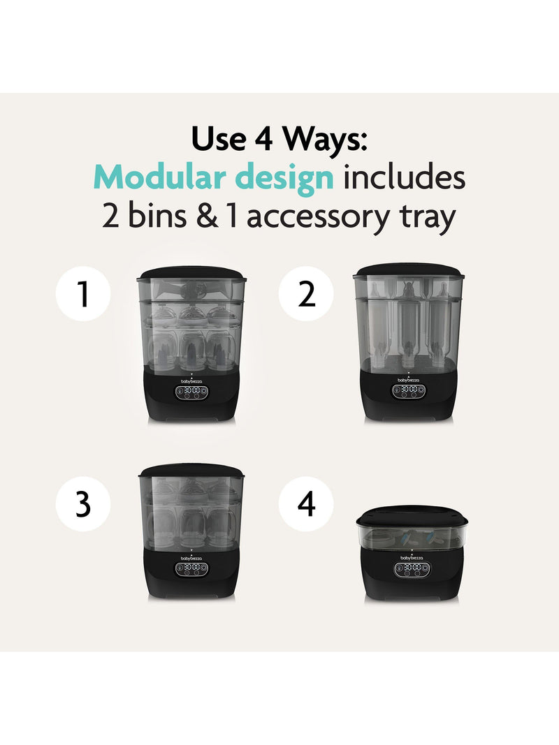 Baby Brezza baby bottle steriliser and dryer Black - British product