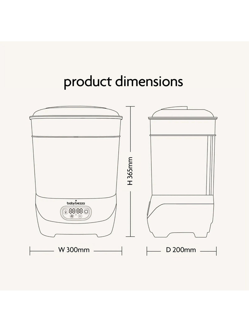 Baby Brezza baby bottle steriliser and dryer Black - British product