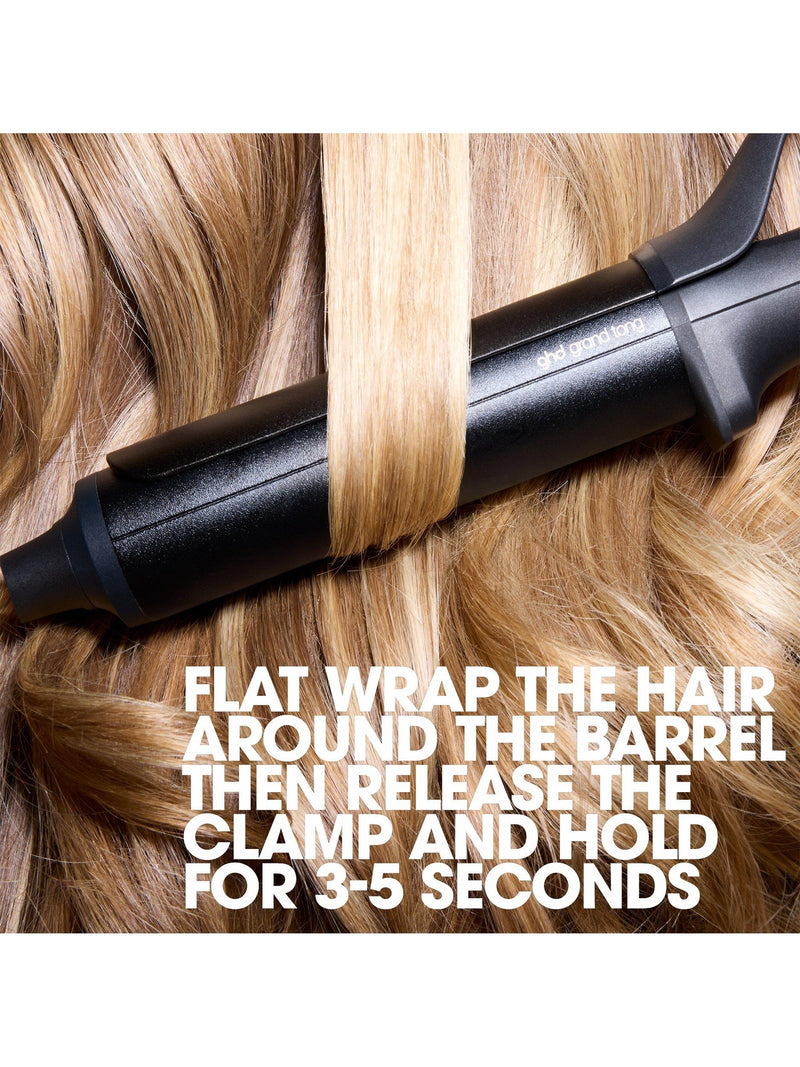ghd Grand Tong curling tong 32mm black, imported from the UK