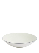 John Lewis Wedgwood Gio Blue Line Bone China Pasta Bowl, White, 23cm- Buy online at McGrocer
