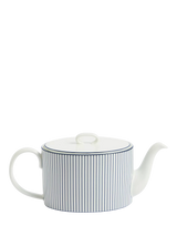 John Lewis Wedgwood Gio Pinstripe Bone China Teapot White/Blue 940ml- Buy online at McGrocer