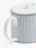 Wedgwood bone china teapot 940ml white blue pinstripe (British brand)