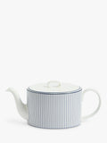 Wedgwood bone china teapot 940ml white blue pinstripe (British brand)