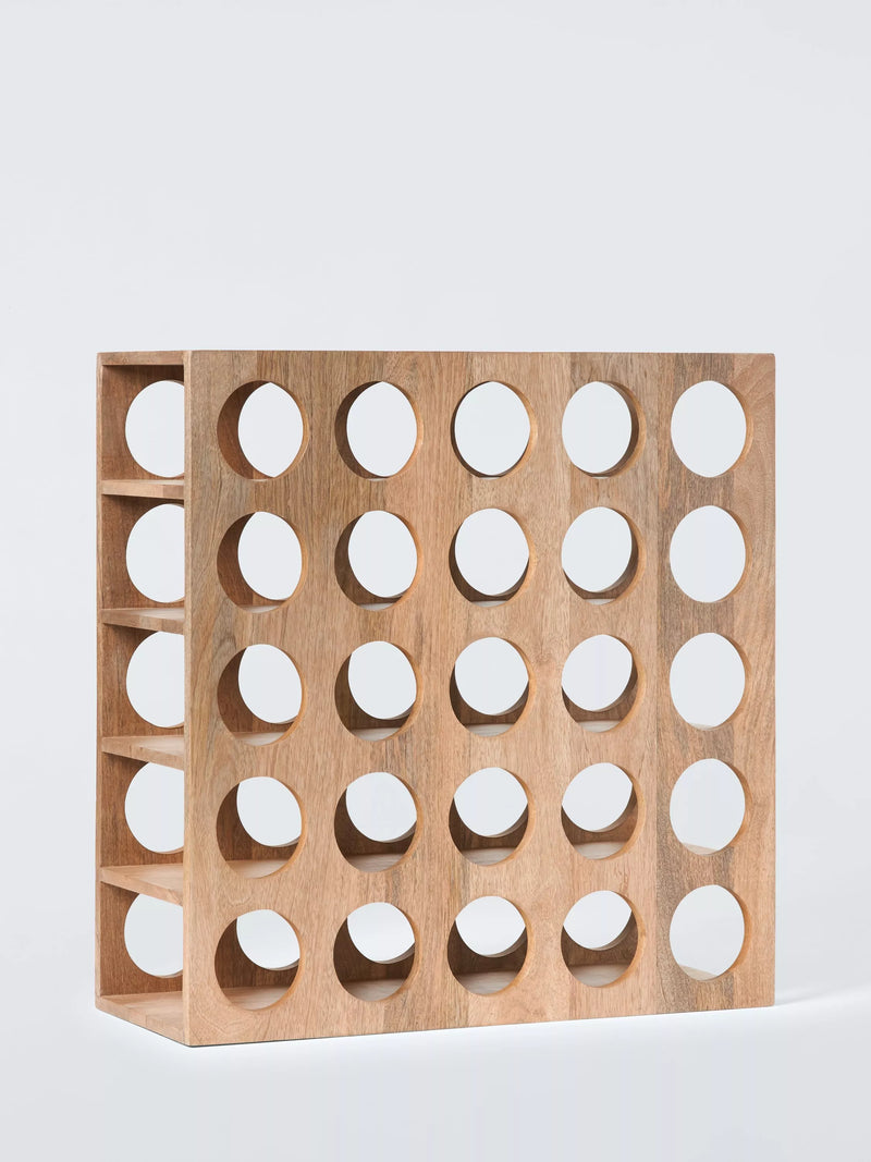 John Lewis 25 bottle wine rack mango wood - British product