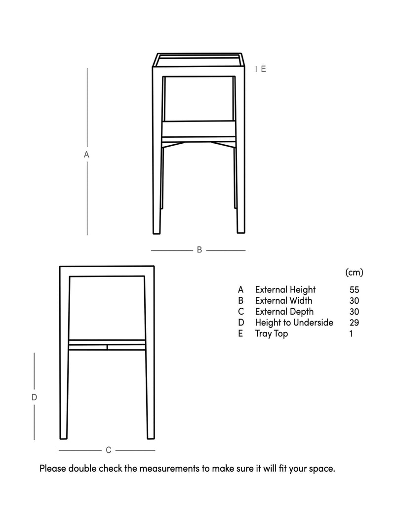Swoon side table sandblasted grey mango wood small (British brand)