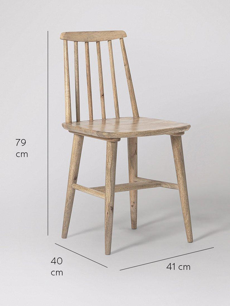 Swoon Ollie dining chair natural oak stain - British product