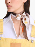 Longchamp silk headband Paper Multi - British product