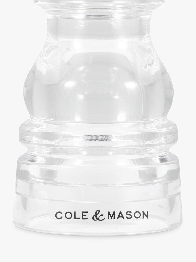 Cole & Mason acrylic salt pepper mill set, UK version