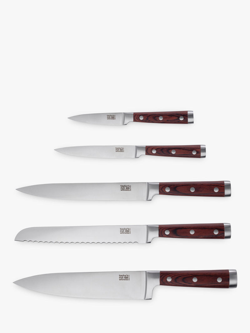 Taylor's Eye Witness knife block set Hexham 5-piece (British brand)