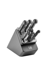 John Lewis ZWILLING Gourmet 6-Piece Knife Block Set with Sharpener, Anthracite- Buy online at McGrocer