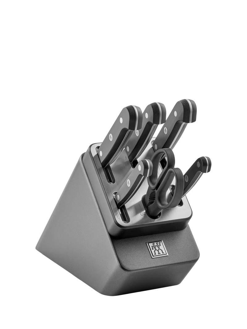 ZWILLING 6-piece knife block set with sharpener anthracite - British product