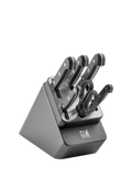 ZWILLING 6-piece knife block set with sharpener anthracite - British product