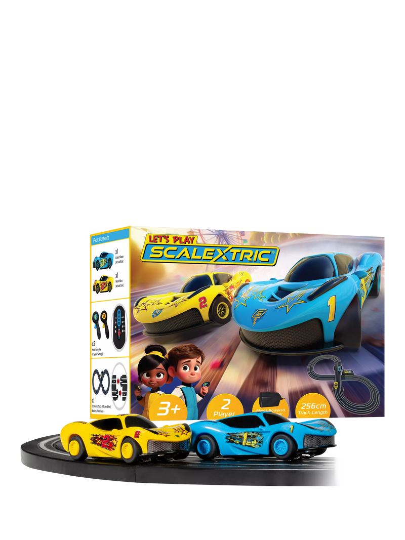 Scalextric Let's Play slot car racing set - British product