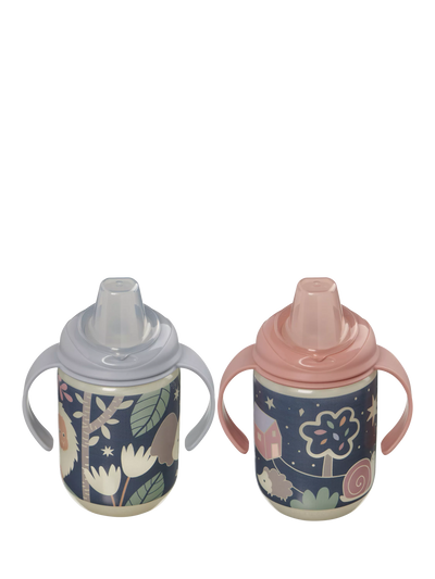 John Lewis Leuchtet im Dunkeln Easy Sipper Becher mit auslaufsicherem Strohhalm, 350 ml, Packung mit 2 - Online bei McGrocer kaufen