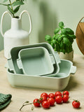 Peugeot stoneware square roaster sage green 21cm - British product