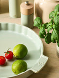Peugeot fluted tart dish 30cm sage green, UK version