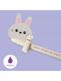 Legami Bunny Erasable Pen in purple, imported from the UK