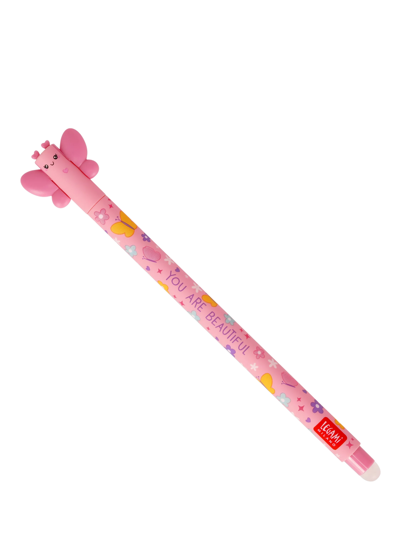 Legami Butterfly erasable pen pink - British product