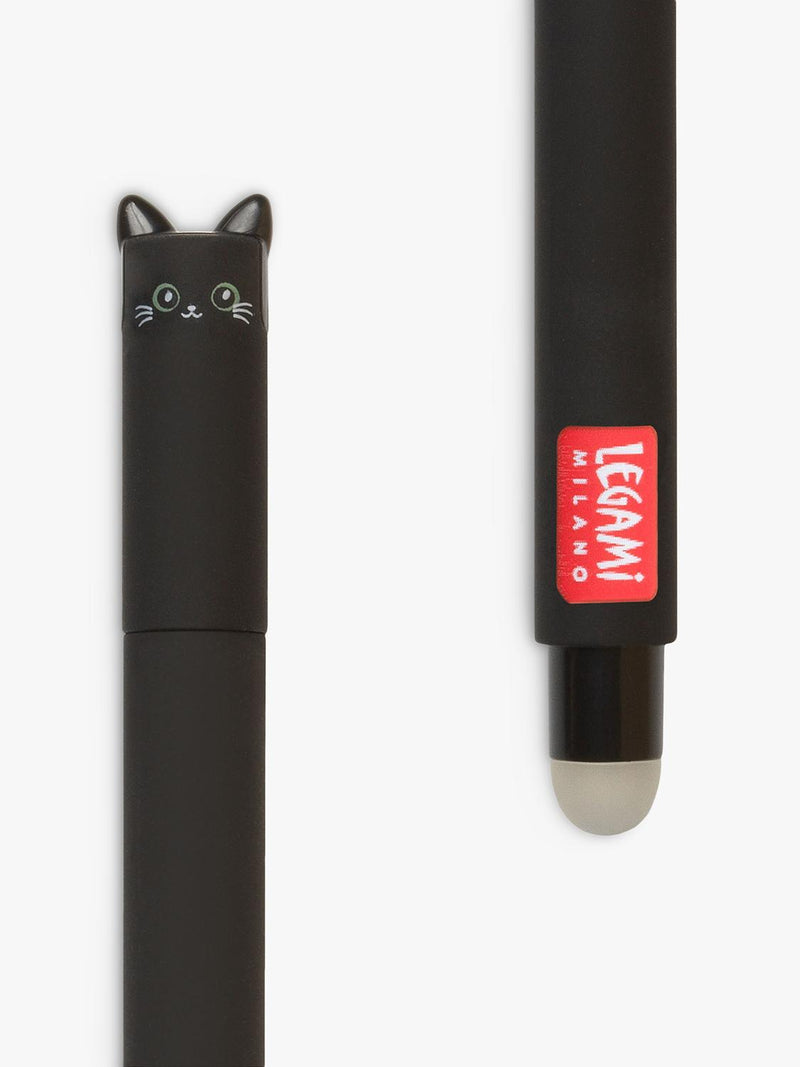 Legami cat erasable pen black ink, imported from the UK