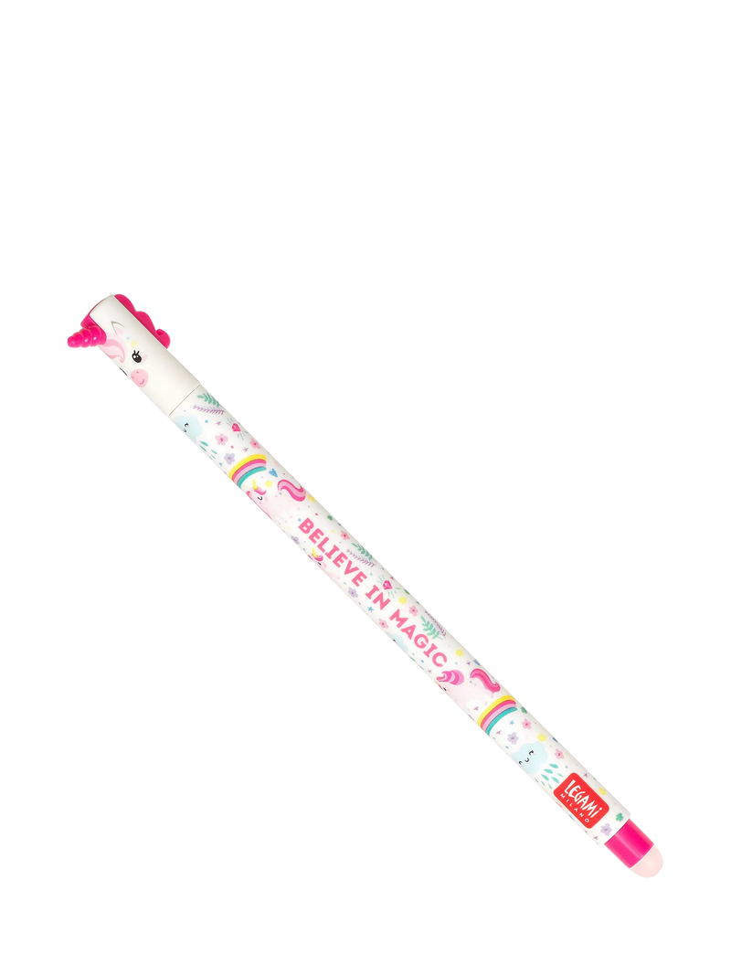 Legami unicorn erasable pen, pink, imported from the UK