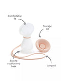Munchkin silicone manual breast pump with lanyard and lid, UK version
