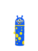 John Lewis Legami Kawaii Monster 2-in-1 Soft Silicone Pencil Case, Navy Blue- Buy online at McGrocer