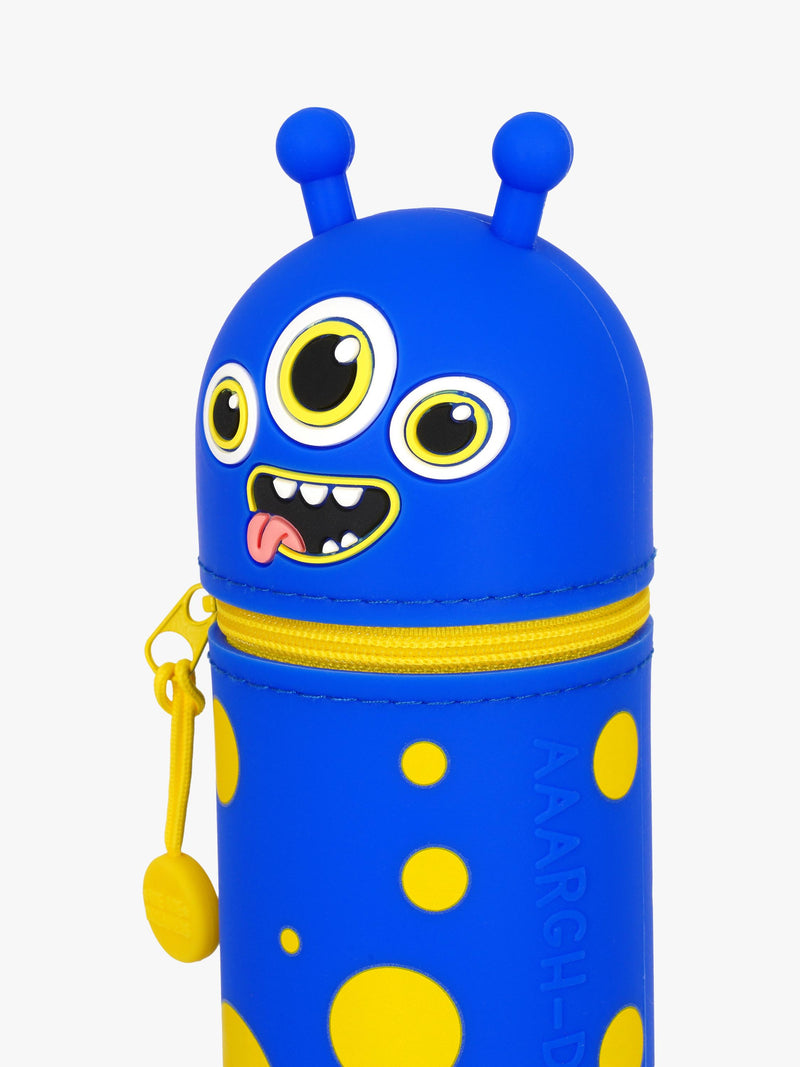 Legami Kawaii Monster pencil case navy blue silicone - British product
