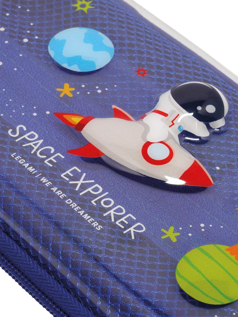 Legami Wonderwow Space pencil case navy blue - British product