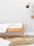 Little Green Sheep cotbed duvet cover pillowcase set white - British product