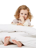Little Green Sheep cotbed duvet cover pillowcase set white - British product