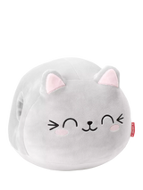 John Lewis Legami Meow Super Soft Cushion, Grey- Buy online at McGrocer