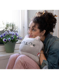 Legami grey cat-shaped super soft cushion, imported from the UK