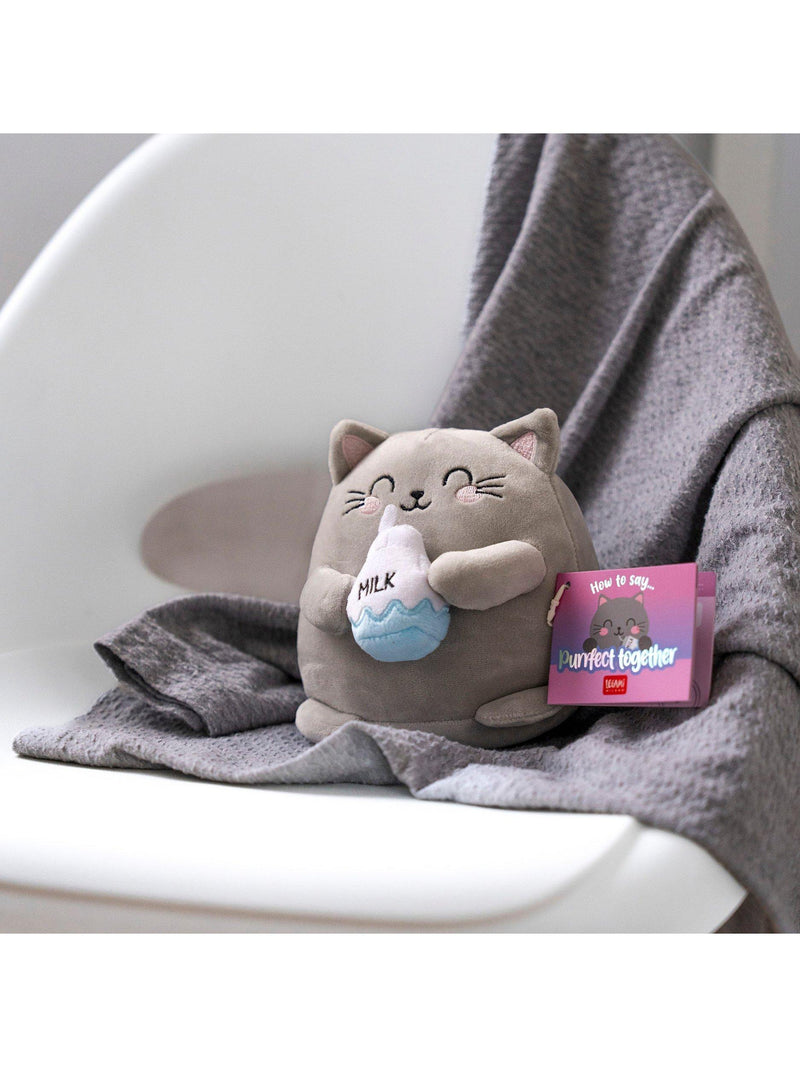 Legami Mini Kitty Super Soft cushion grey - British product