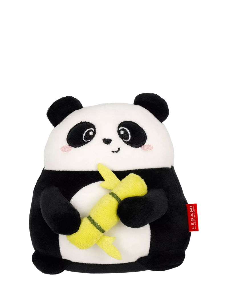 Legami Mini Panda Super Soft cushion, black stuffed toy - British product