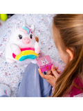 Legami mini unicorn cushion pink, imported from the UK