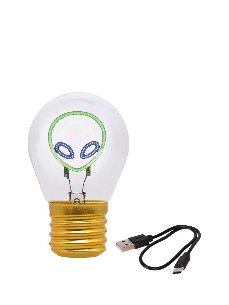 Legami Alien Lightbulb Table Lamp green, UK version