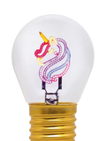 Legami Unicorn Lightbulb table lamp multi pink, UK version