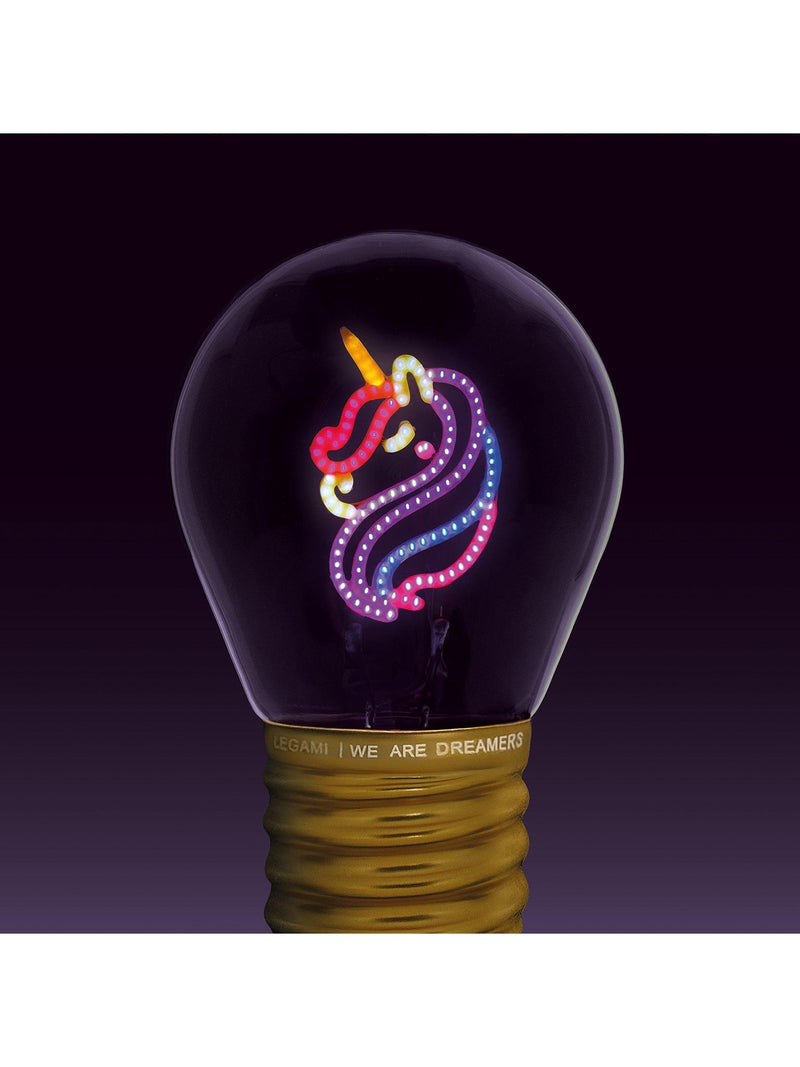 Legami Unicorn Lightbulb table lamp multi pink, UK version