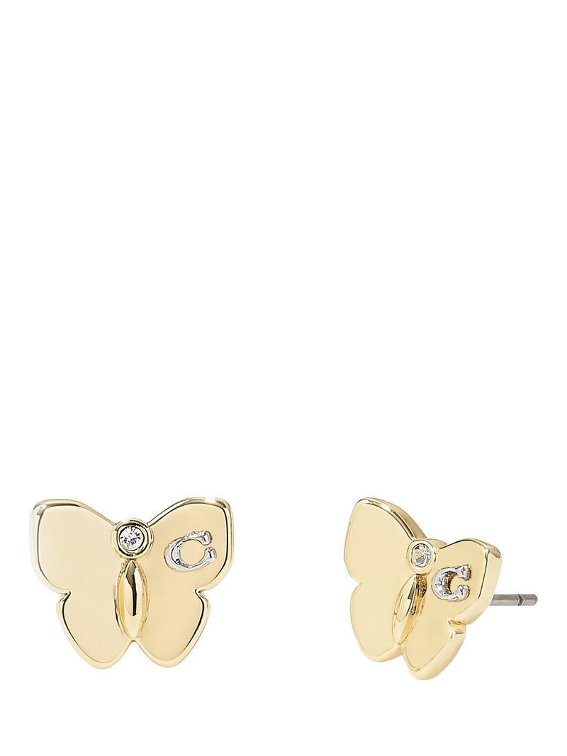 Coach gold butterfly stud earrings (British brand)