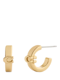 Coach Minimal Signature C Huggie Hoop Earrings