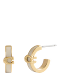 Coach gold huggie earrings minimal hoop (British brand)