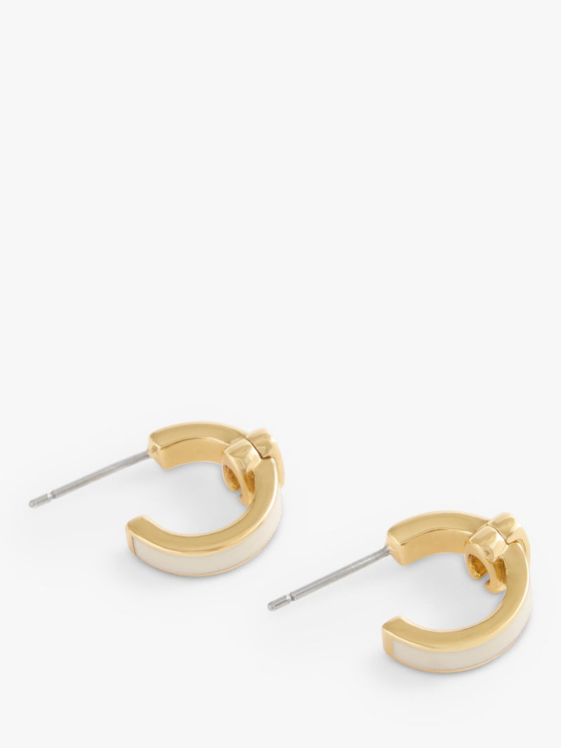 Coach gold huggie earrings minimal hoop (British brand)
